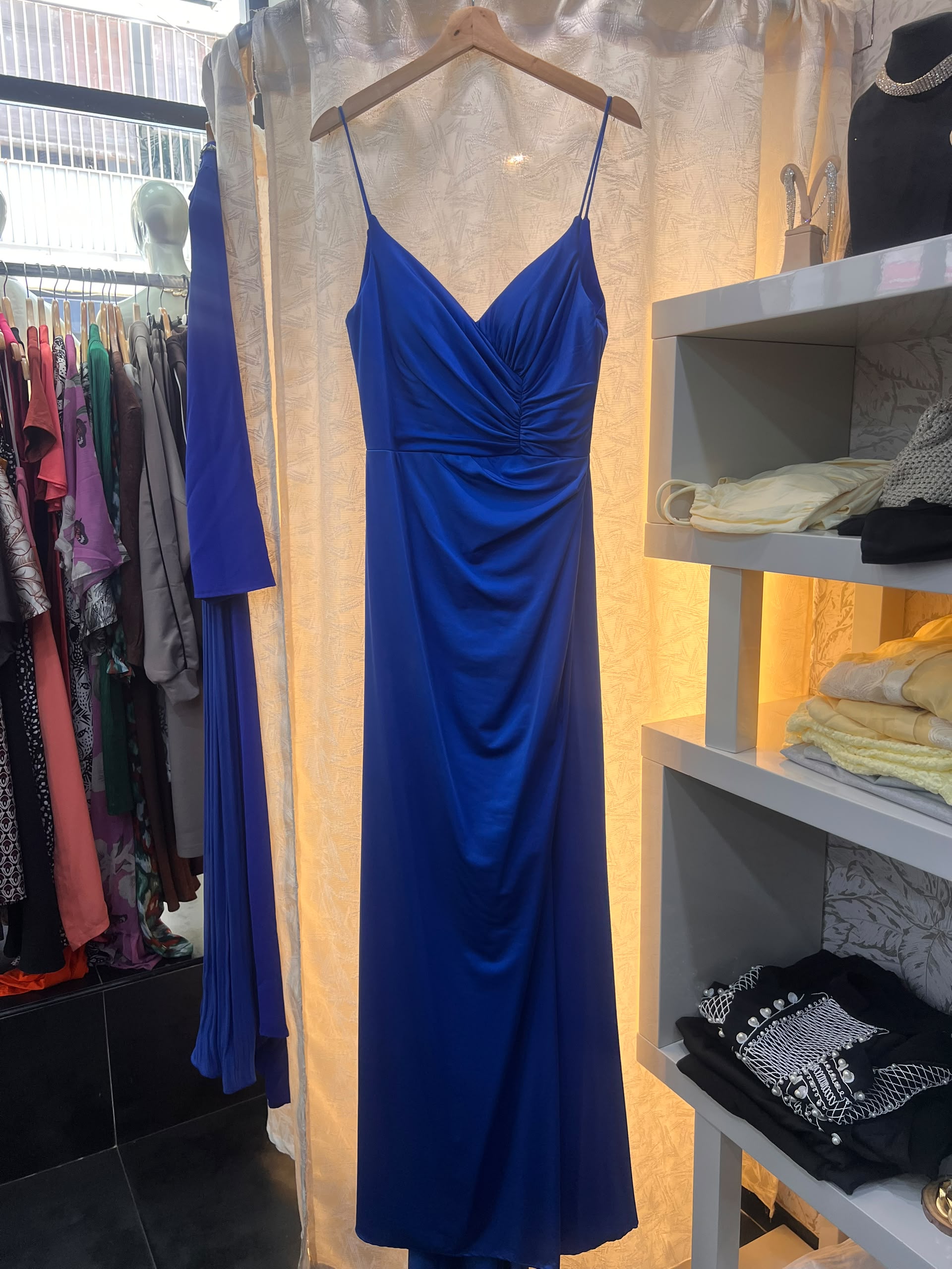 Robe longue Explosion - Bleue roi