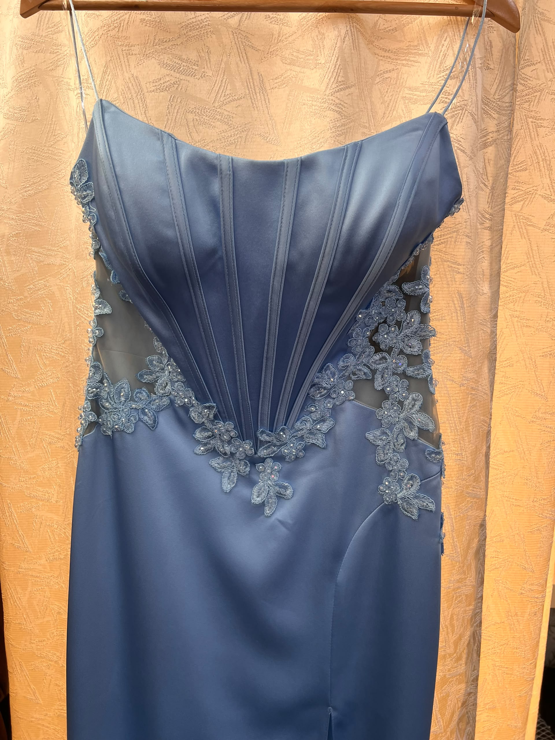 Robe longue Wona - Bleu gris